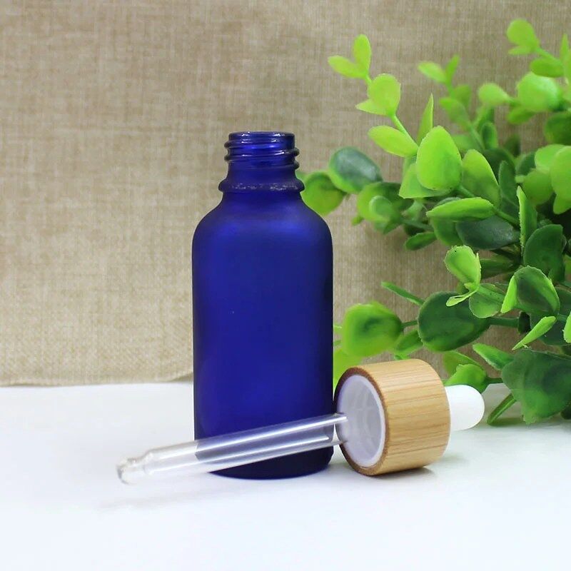 Empty Frosted Blue Glass Dropper Bottles for Essential Oil Aromatherapy Fragrance Perfume Cosmetic Vials - Image 6