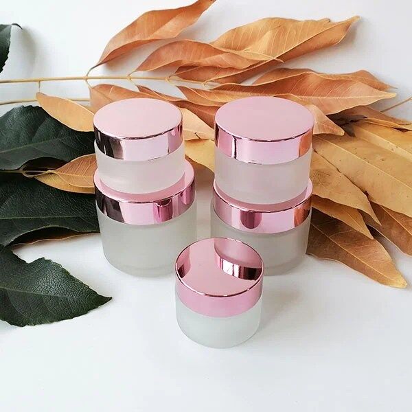 Round Frosted Glass Jars