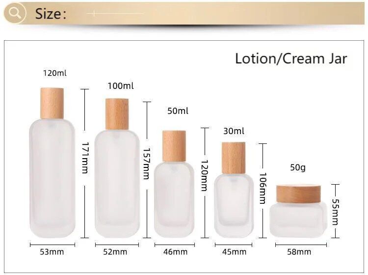 Glass Cosmetic Container Set