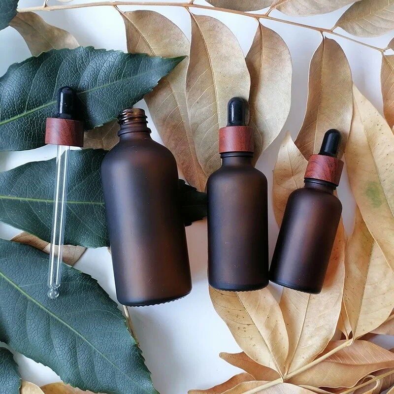 Thick Dark Amber Bottle