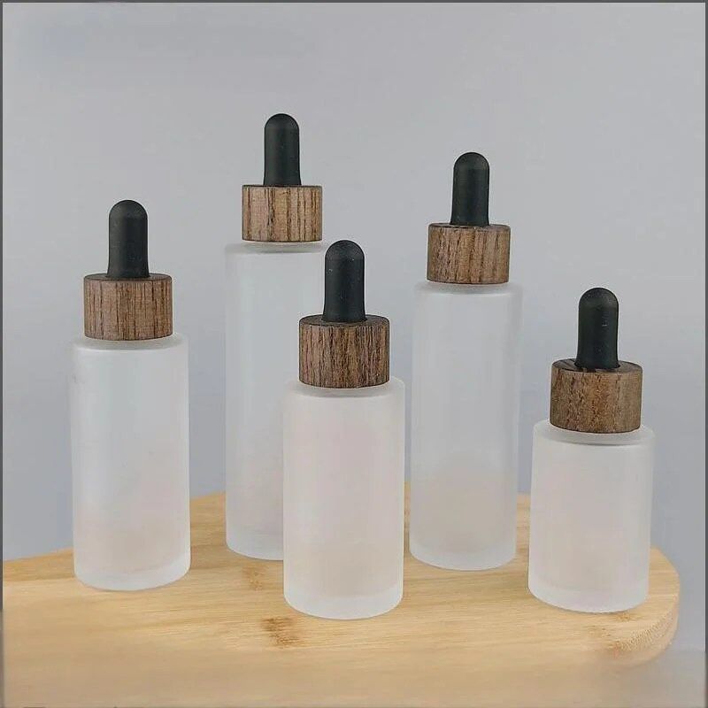 frosted glass dropper bottle