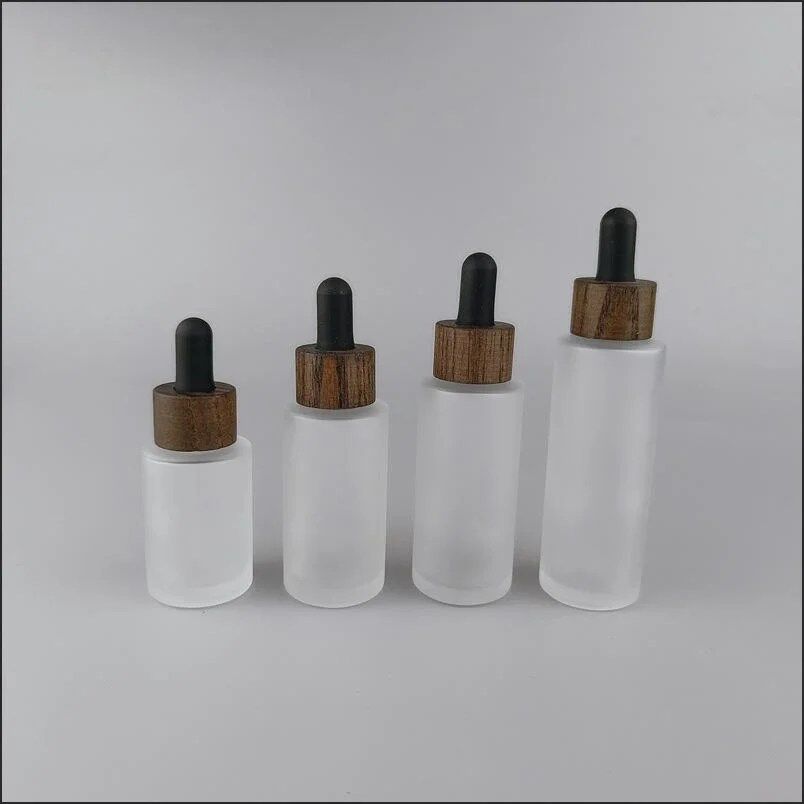 frosted glass dropper bottle