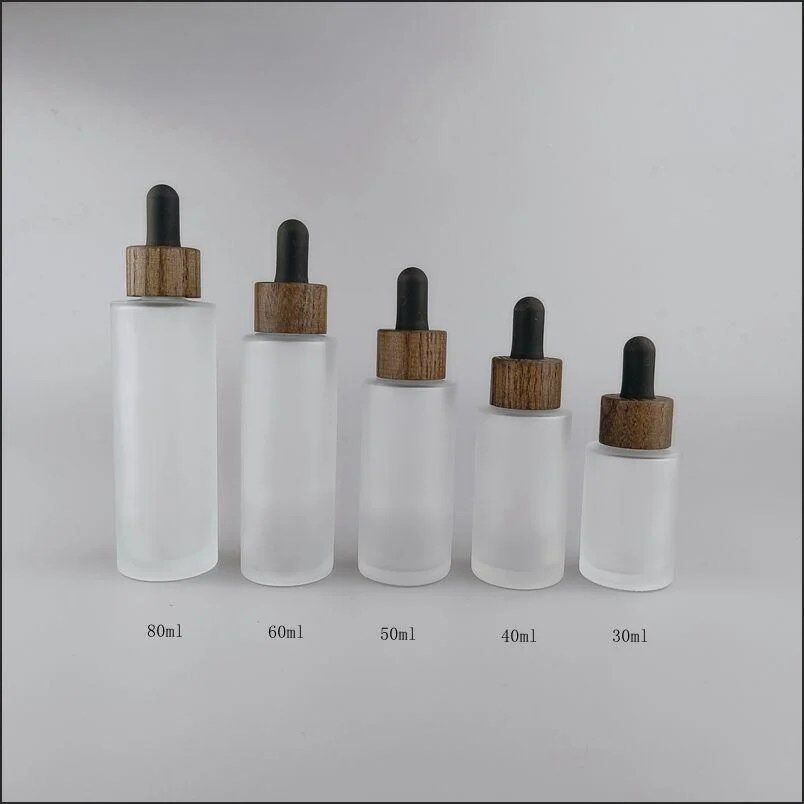 frosted glass dropper bottle
