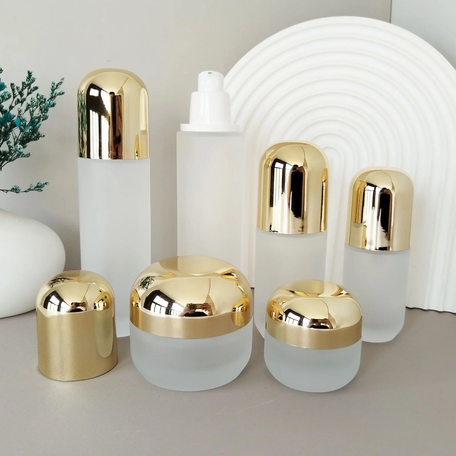 frosted cosmetic packaging set