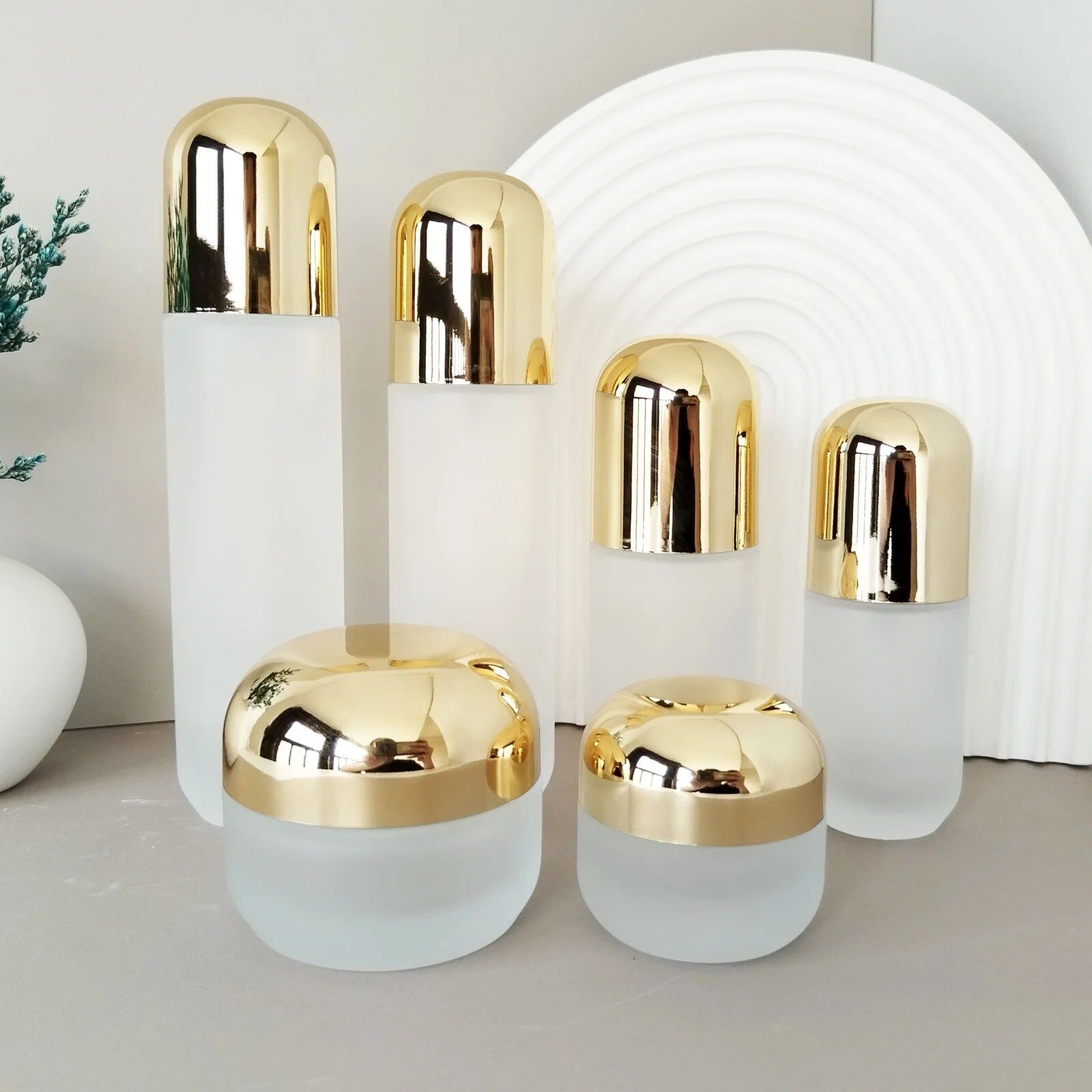 frosted cosmetic container